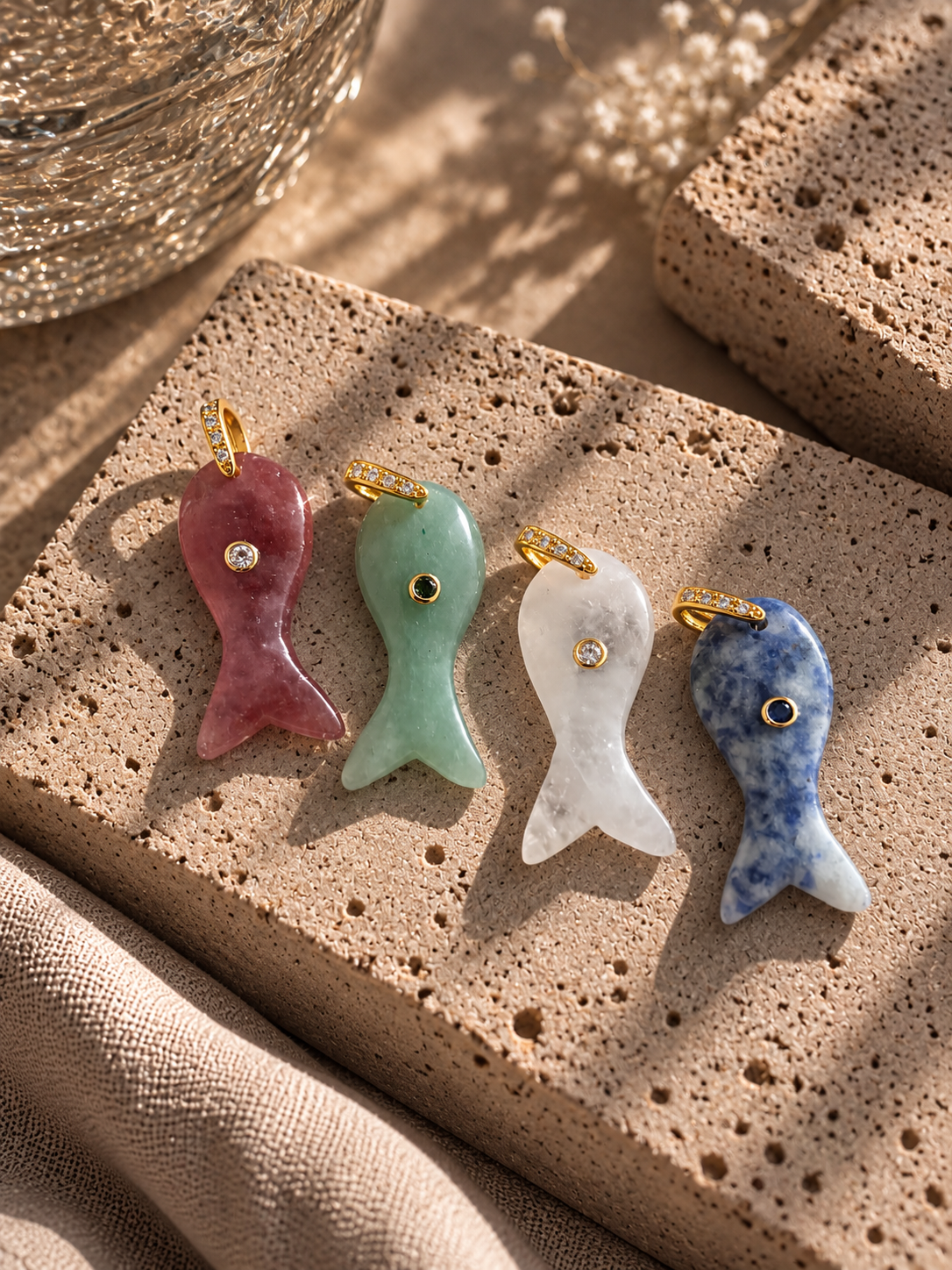 Fortune Fish Jade Charm