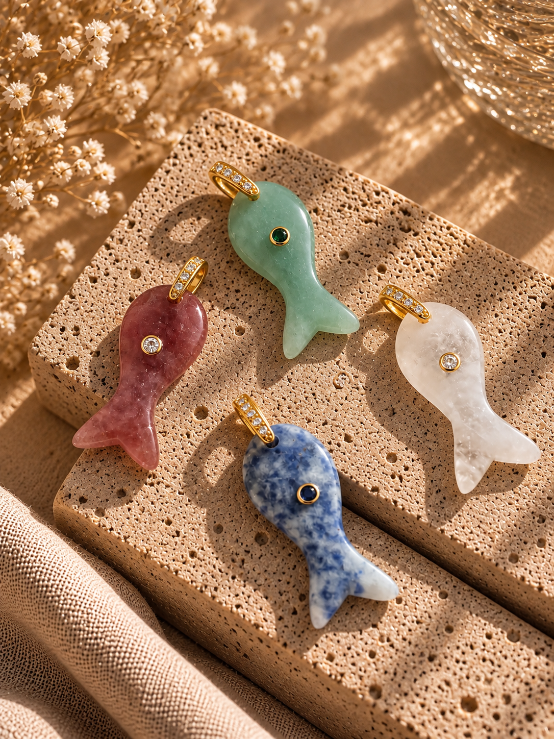 Fortune Fish Jade Charm