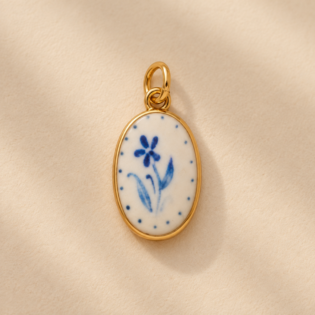 BIANCO • FIORE BLU Charm